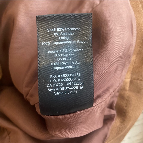 ARITZIA TALULA Morton Faux Suede Moto Jacket XS Caramel Cropped - Picture 10 of 10